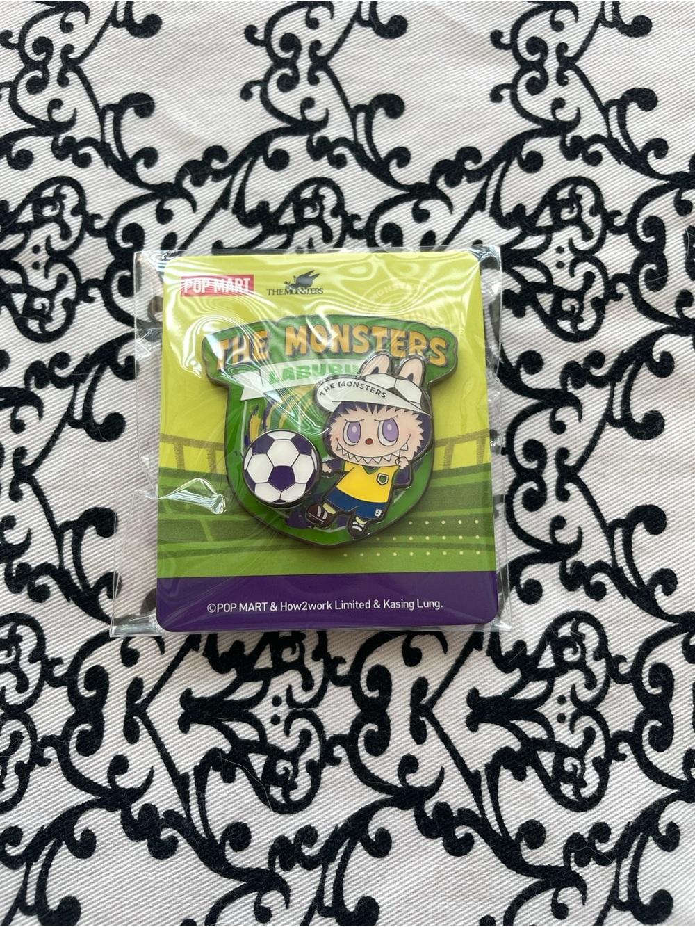 BNIP! Pop Mart The Monsters Labubu Soccer Character Pin Limited Edition